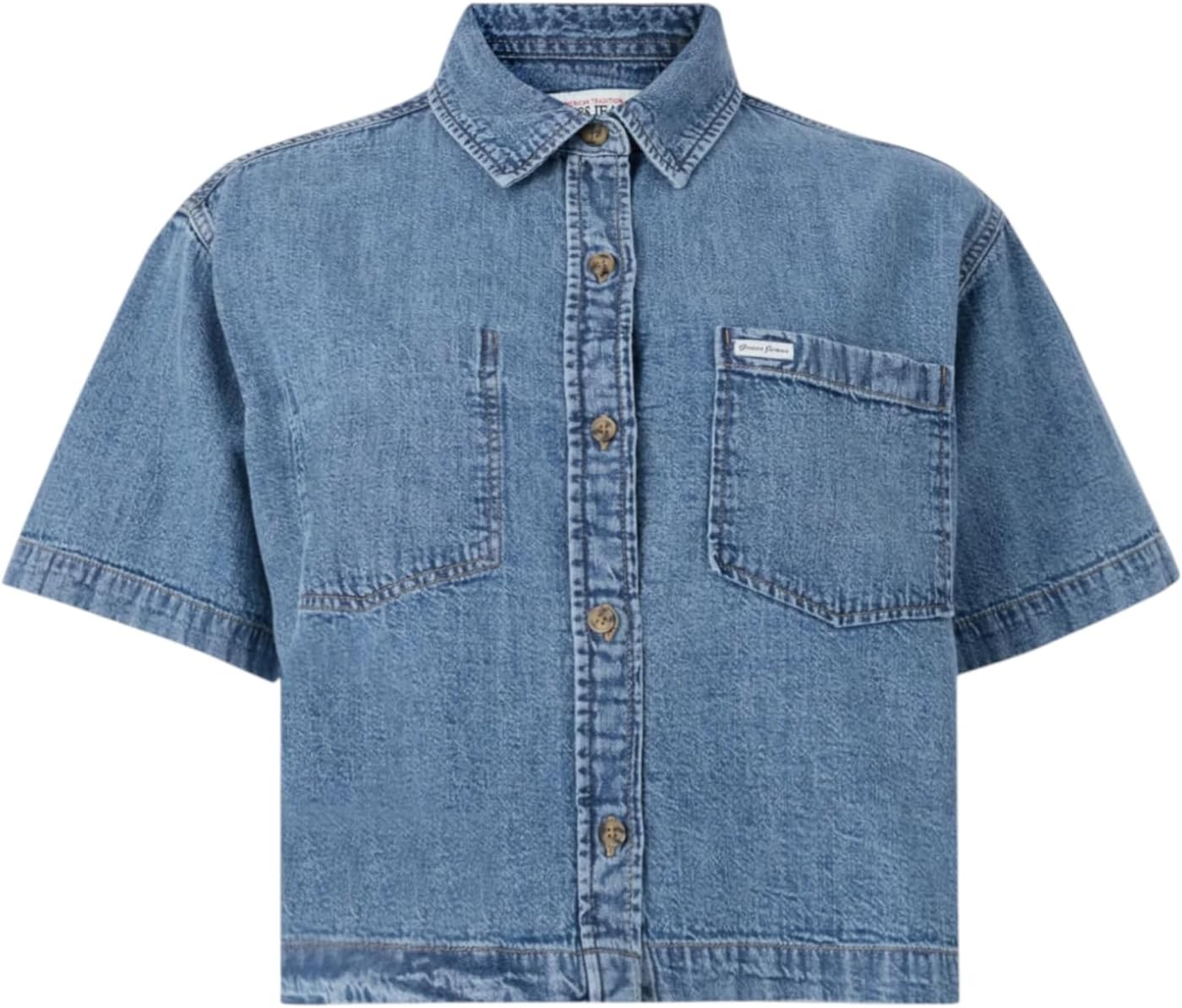 GUESS Boxy Denim Shirt, Gj Mid Wash
GUESS Boxy Denim Shirt, Gj Mid Wash
