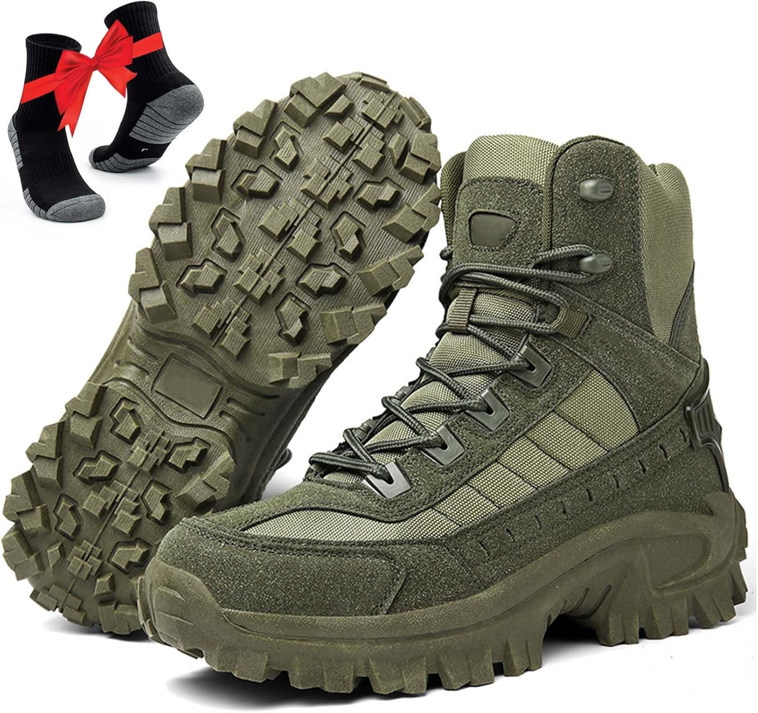 Мужские ортопедические ботинки Znsjilo с антипрокольной защитой, водонепроницаемые, противоразрывные туристические ботинки, тактические ботинки с поддержкой свода стопы, зеленый
Мужские ортопедические ботинки Znsjilo с антипрокольной защитой, водонепроницаемые, противоразрывные туристические ботинки, тактические ботинки с поддержкой свода стопы, зеленый