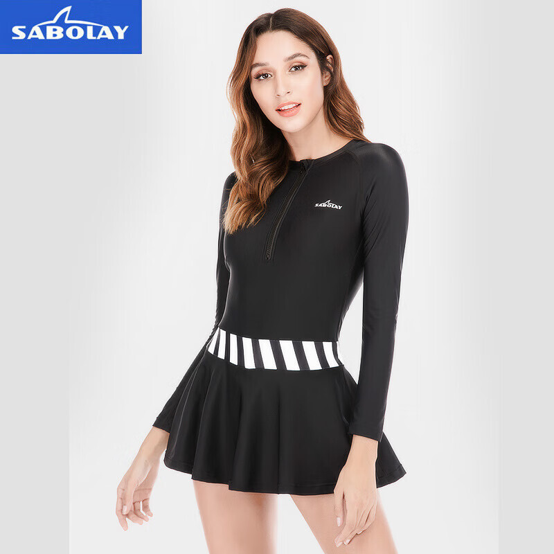 QINGHONG цельный купальник с юбкой, женский, с длинными рукавами, для похудения, с нагрудной подушечкой, консервативный, тонкий, черный, размер M-3XL
QINGHONG цельный купальник с юбкой, женский, с длинными рукавами, для похудения, с нагрудной подушечкой, консервативный, тонкий, черный, размер M-3XL