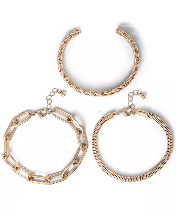 Комплект браслетов-цепочек золотистого цвета – 3 предмета Jessica Simpson, gold
Комплект браслетов-цепочек золотистого цвета – 3 предмета Jessica Simpson, gold