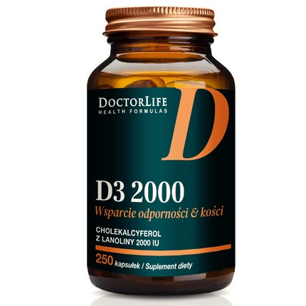 D3 2000 Холекальциферол из Ланолина 2000 МЕ Пищевая добавка 250 капсул Doctor Life
D3 2000 Холекальциферол из Ланолина 2000 МЕ Пищевая добавка 250 капсул Doctor Life