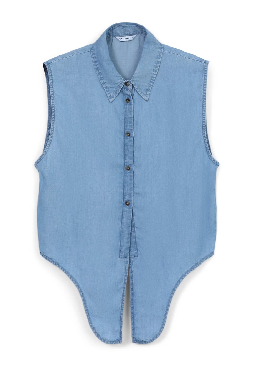 Блузка на пуговицах SMANICATA CON NODO - Top Calliope, цвет Blu Denim Chiaro
Блузка на пуговицах SMANICATA CON NODO - Top Calliope, цвет Blu Denim Chiaro