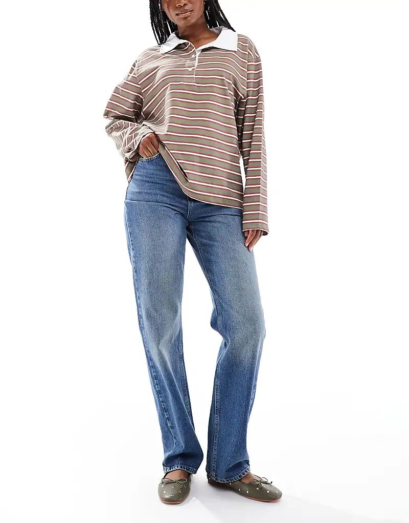 Джинсы Pieces Kate с высокой талией и прямыми штанинами, средне-синего цвета
Джинсы Pieces Kate с высокой талией и прямыми штанинами, средне-синего цвета