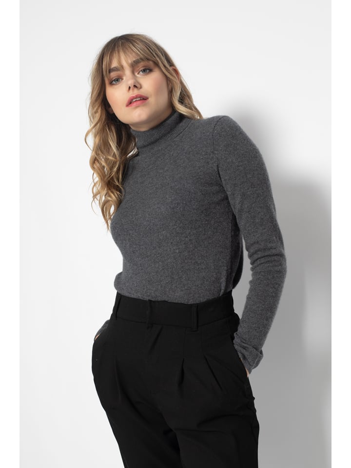 Perfect Cashmere Кашемировый свитер с высоким воротником антрацитового цвета
Perfect Cashmere Кашемировый свитер с высоким воротником антрацитового цвета