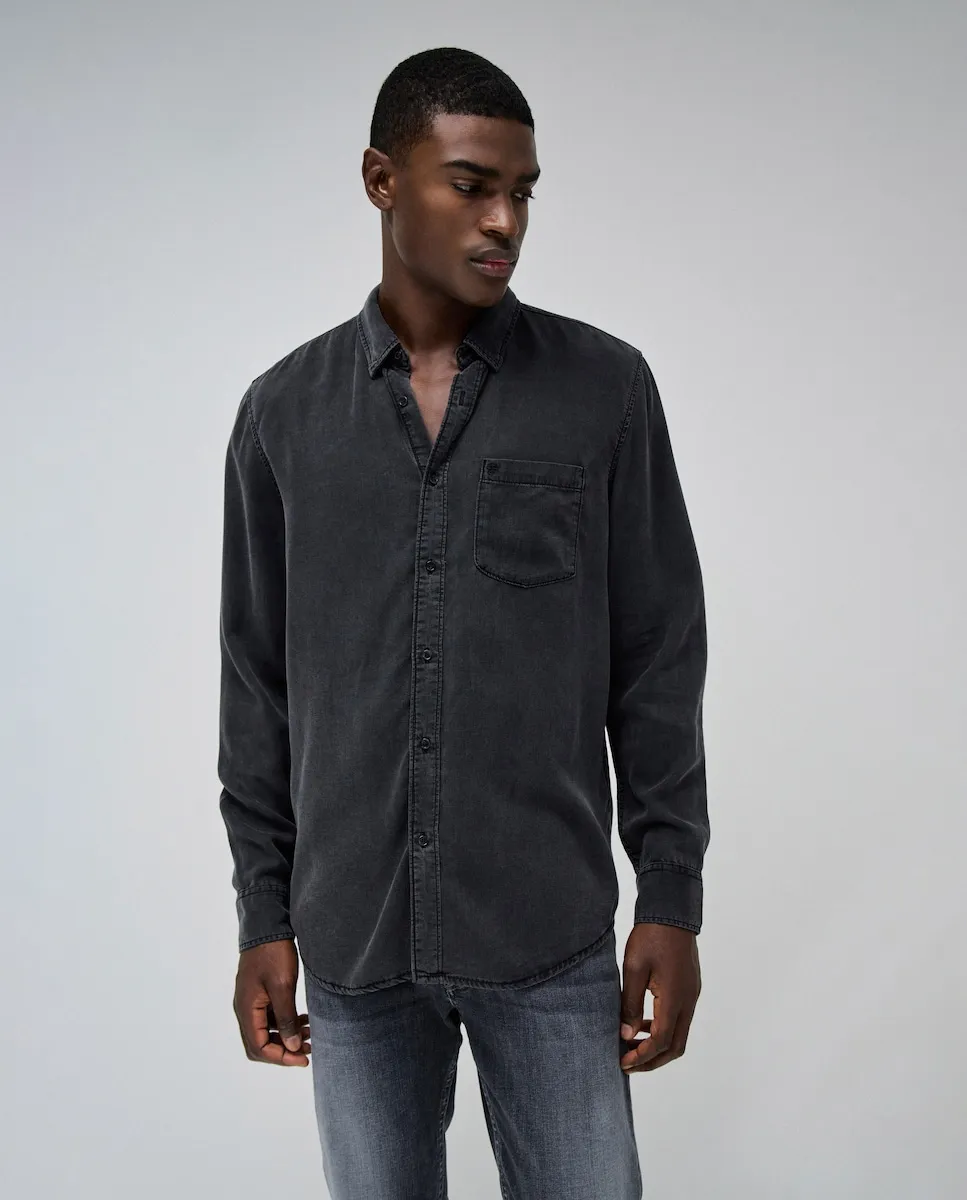 Мужская рубашка прямого кроя из легкого денима Salsa Jeans, серый
Мужская рубашка прямого кроя из легкого денима Salsa Jeans, серый