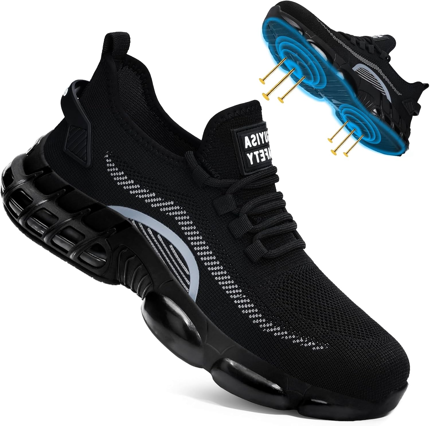 Мужская обувь с стальным носком Легкие туфли для строительства и промышленности Кроссовки с защитным носком Безопасная и удобная обувь для мужчин и женщин Baiyijia, черный
Мужская обувь с стальным носком Легкие туфли для строительства и промышленности Кроссовки с защитным носком Безопасная и удобная обувь для мужчин и женщин Baiyijia, черный