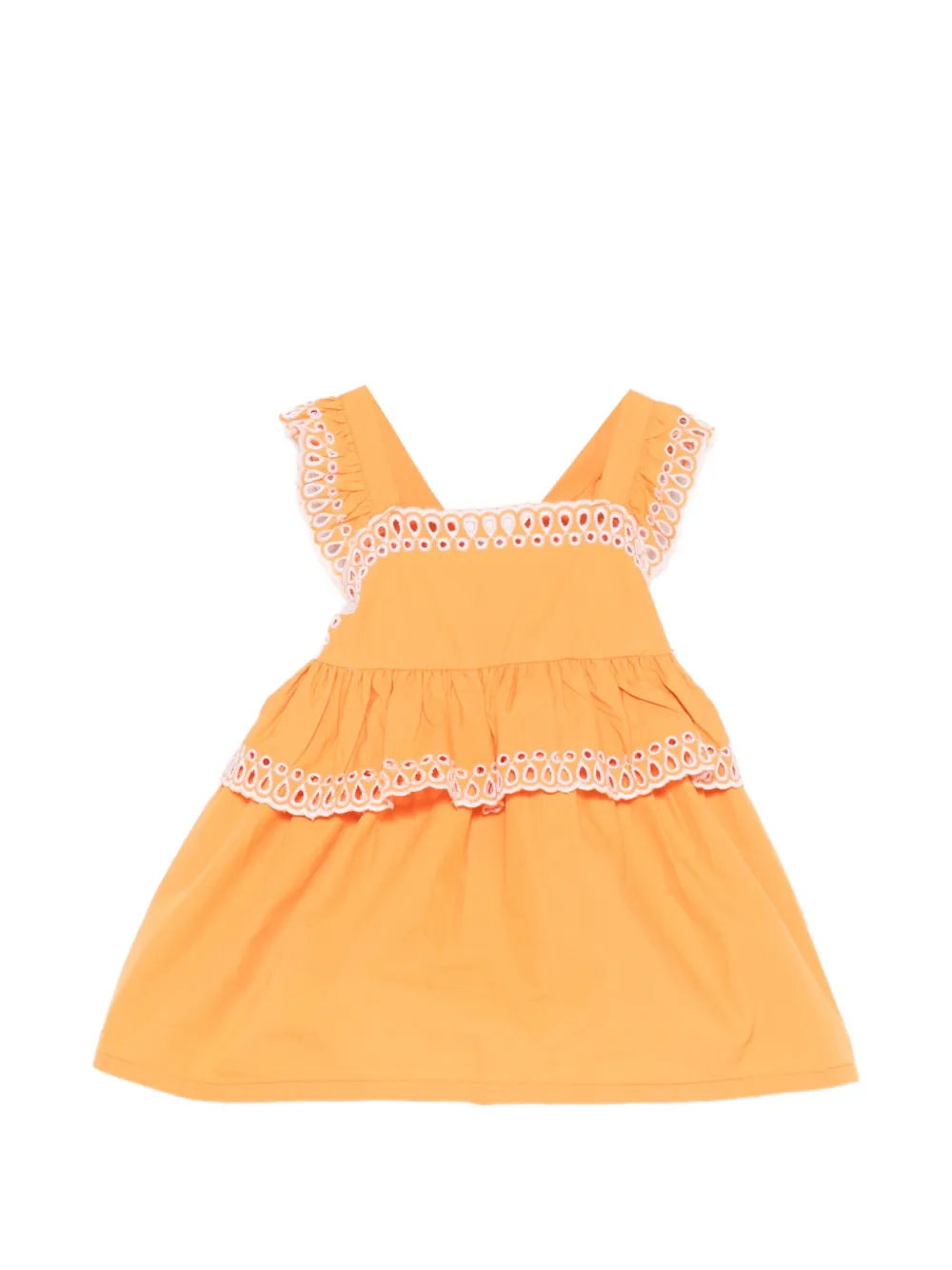 Платье с вышивкой англезе Stella Mccartney Kids, оранжевый
Платье с вышивкой англезе Stella Mccartney Kids, оранжевый