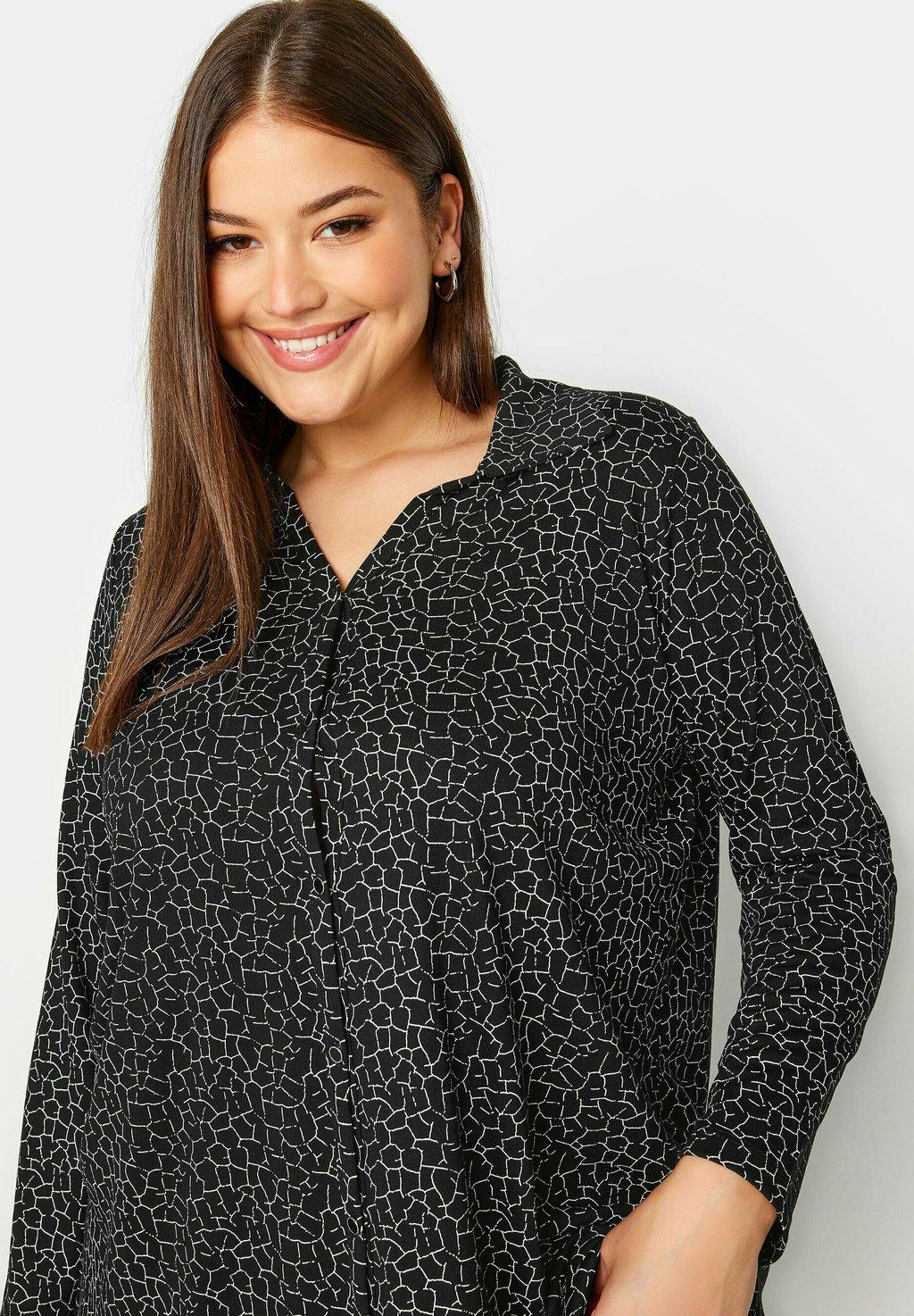 Блузка на пуговицах Yours Clothing, черный
Блузка на пуговицах Yours Clothing, черный