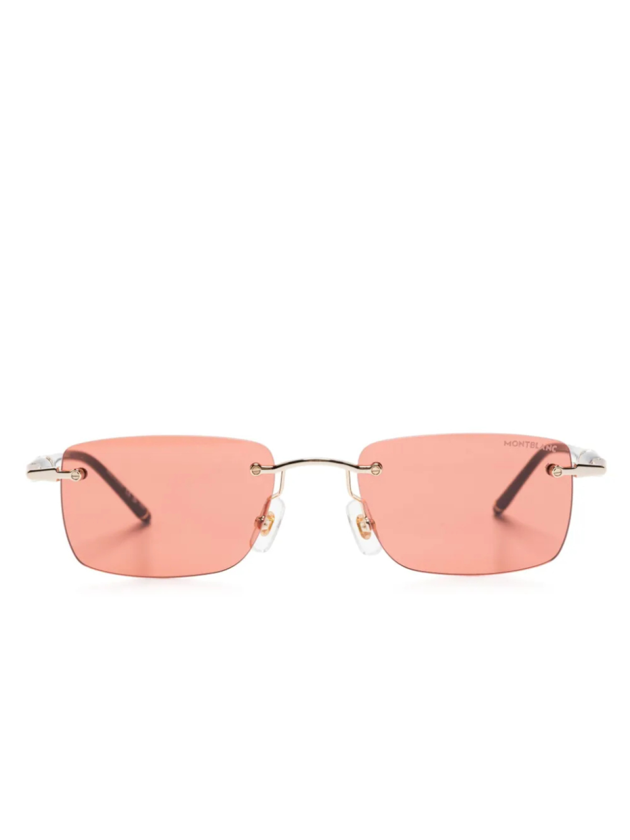 Солнцезащитные очки в прямоугольной оправе Montblanc, золотой 
Солнцезащитные очки в прямоугольной оправе Montblanc, золотой