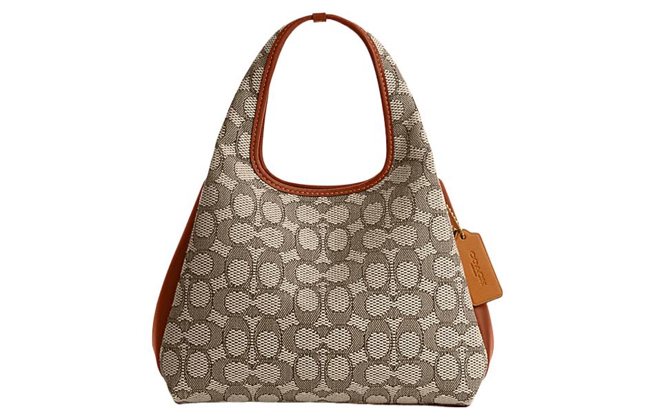 Лана Жаккард с кожаной ручкой, женская сумка через плечо среднего размера, умбра COACH
Лана Жаккард с кожаной ручкой, женская сумка через плечо среднего размера, умбра COACH