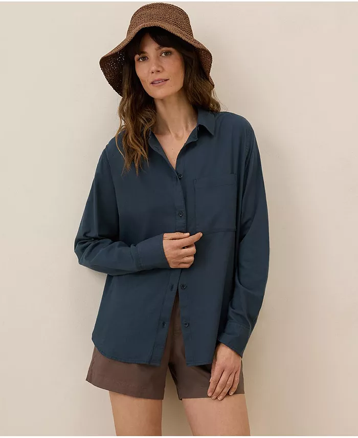 Женская легкая классическая рубашка Sunset из органического хлопка Pact, синий
Женская легкая классическая рубашка Sunset из органического хлопка Pact, синий