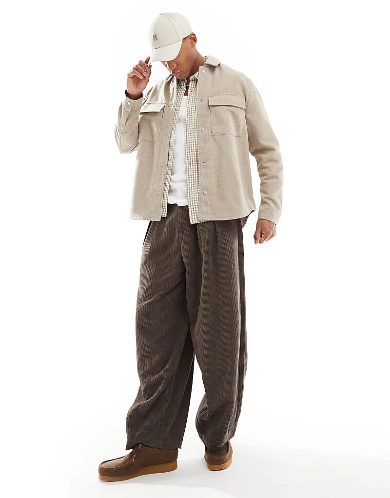 Верхняя рубашка в светло-каменном цвете River Island
Верхняя рубашка в светло-каменном цвете River Island