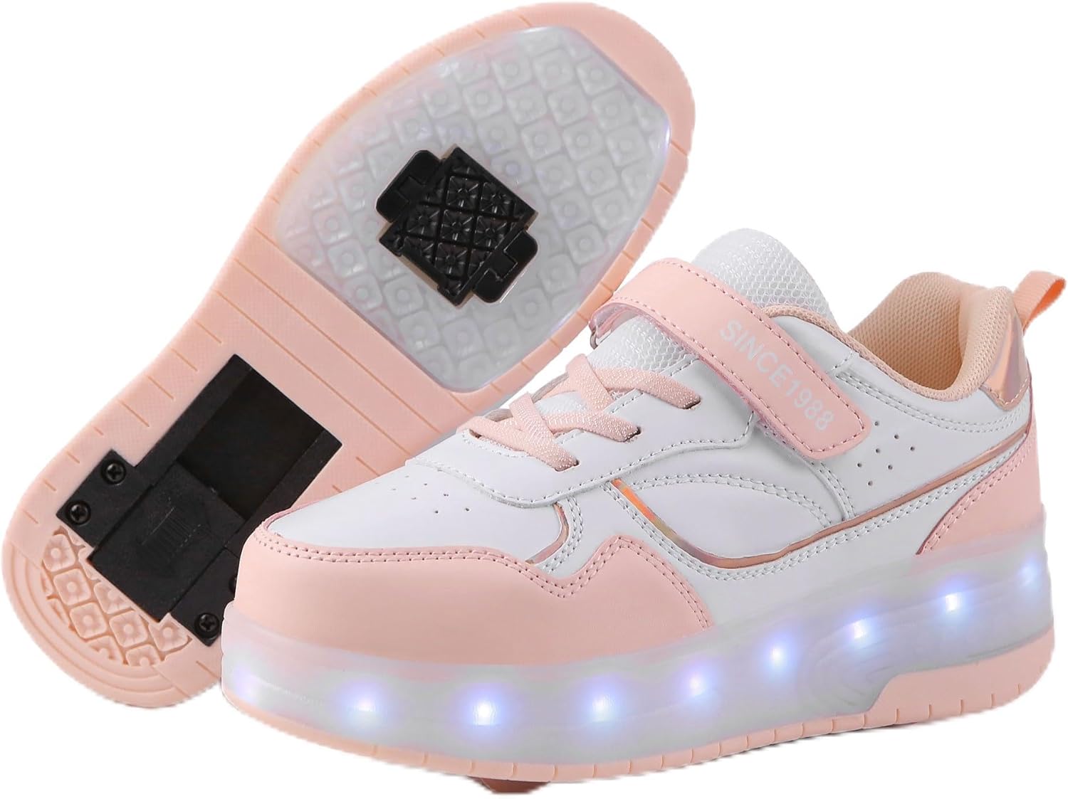 Детские светящиеся кроссовки YUNICUS с LED-подсветкой и колесами, роликовые кроссовки, кроссовки с USB-зарядкой для девочек и мальчиков, лучший подарок на день рождения, Хэллоуин, Рождество, розовый
Детские светящиеся кроссовки YUNICUS с LED-подсветкой и колесами, роликовые кроссовки, кроссовки с USB-зарядкой для девочек и мальчиков, лучший подарок на день рождения, Хэллоуин, Рождество, розовый