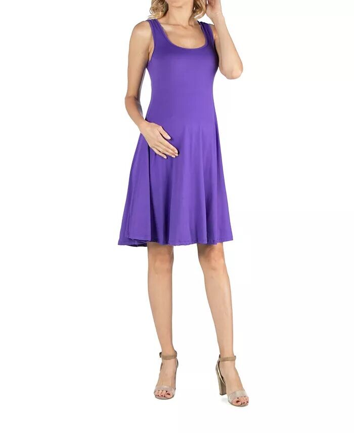 Платье для беременных приталенного кроя и расклешенного силуэта 24seven Comfort Apparel, фиолетовый
Платье для беременных приталенного кроя и расклешенного силуэта 24seven Comfort Apparel, фиолетовый