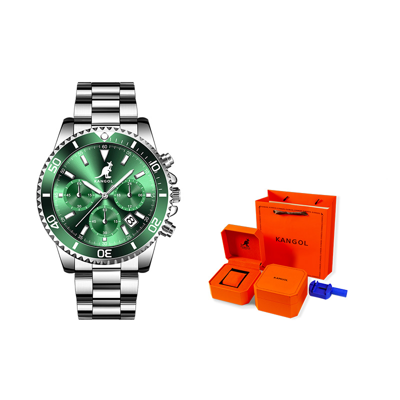 KANGOL Часы Quartz Movement Stainless Steel Watchband Watch Men's Watch Black Dial, Silver Case Green Dial
KANGOL Часы Quartz Movement Stainless Steel Watchband Watch Men's Watch Black Dial, Silver Case Green Dial