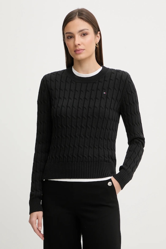 Хлопковый свитер Tommy Hilfiger, черный
Хлопковый свитер Tommy Hilfiger, черный