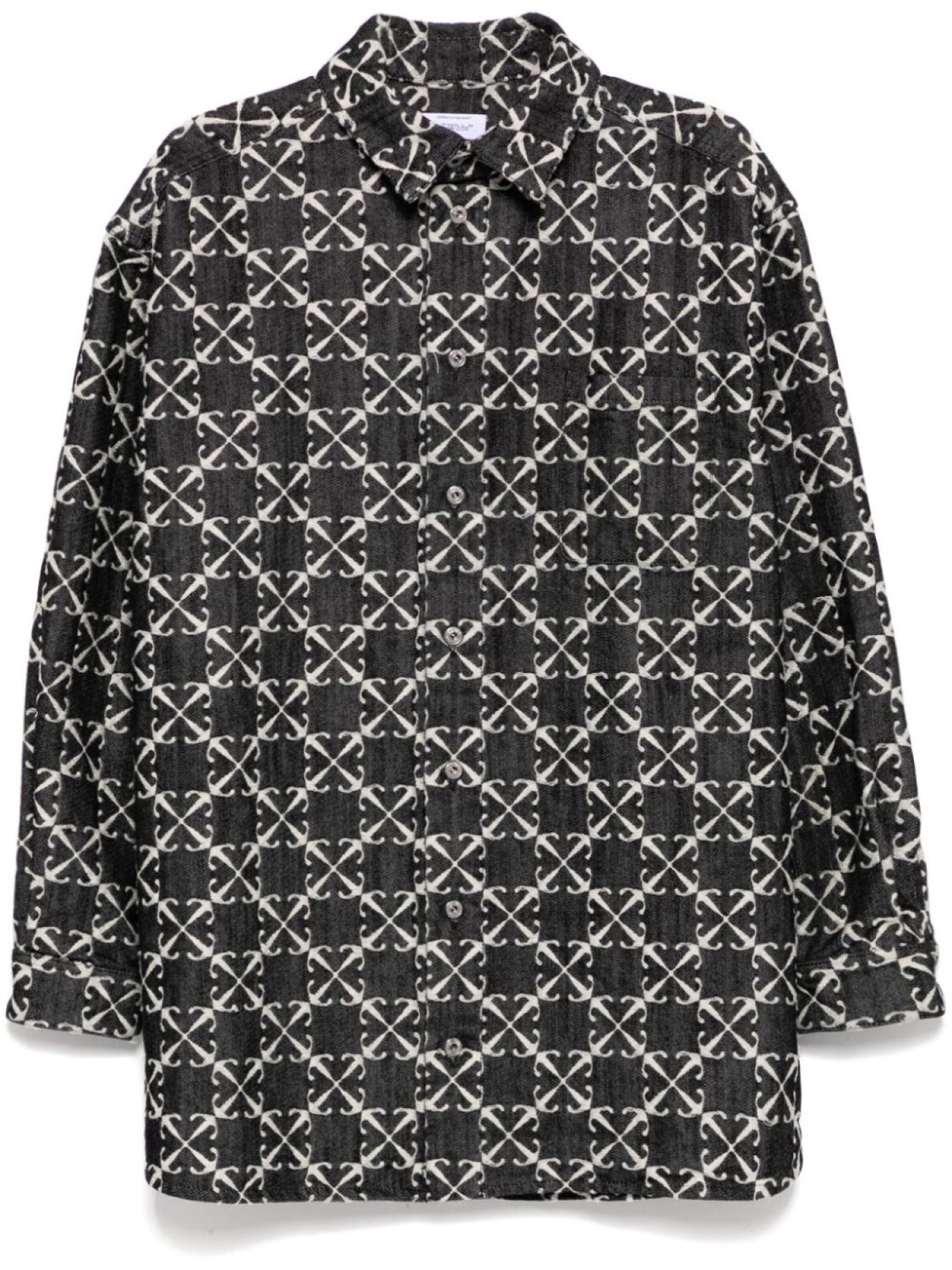 Джинсовая рубашка с монограммой Off-White, синий
Джинсовая рубашка с монограммой Off-White, синий