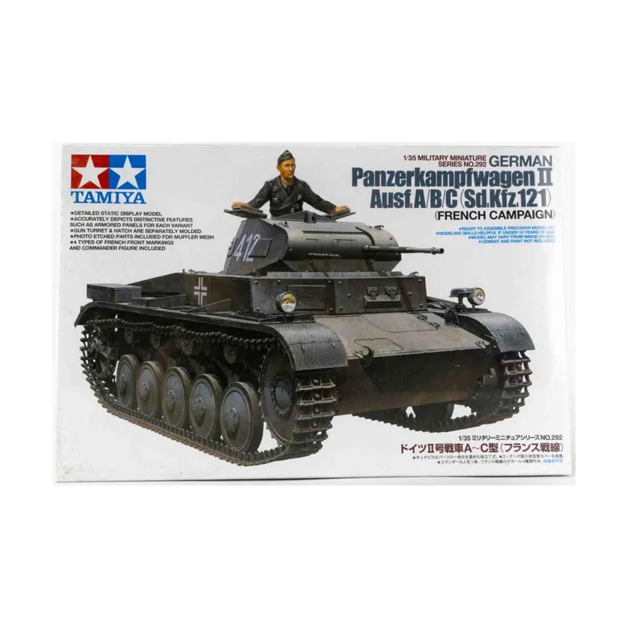 Sd.Kfz.121 — немецкий Panzerkampfwagen II Ausf.A/B/C., WWII Tank Models - 1/35 Scale
Sd.Kfz.121 — немецкий Panzerkampfwagen II Ausf.A/B/C., WWII Tank Models - 1/35 Scale