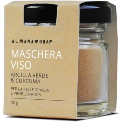 Маска для лица с зеленой глиной и куркумой для проблемной жирной кожи 20 г Almara Soap
Маска для лица с зеленой глиной и куркумой для проблемной жирной кожи 20 г Almara Soap
