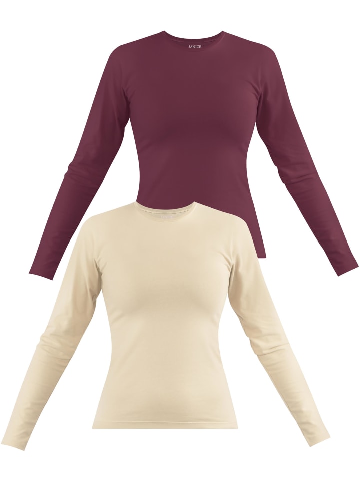 Лонгслив Janice 2 x Damen Langarmshirt hochgeschlossen Niska, цвет Beige/Burgund
Лонгслив Janice 2 x Damen Langarmshirt hochgeschlossen Niska, цвет Beige/Burgund