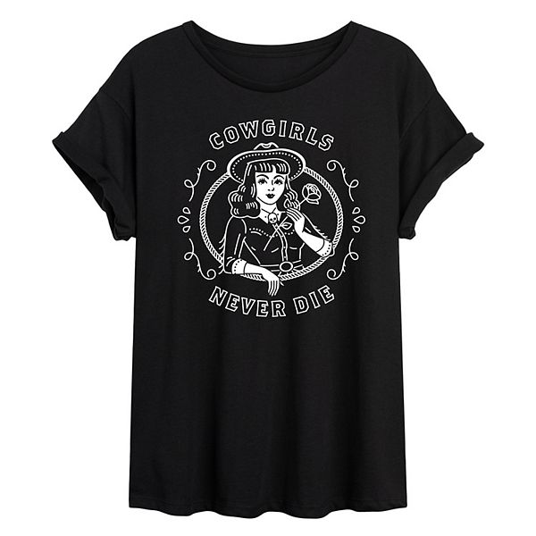 Футболка Juniors' Cowgirls Never Die oversized Licensed Character
Футболка Juniors' Cowgirls Never Die oversized Licensed Character