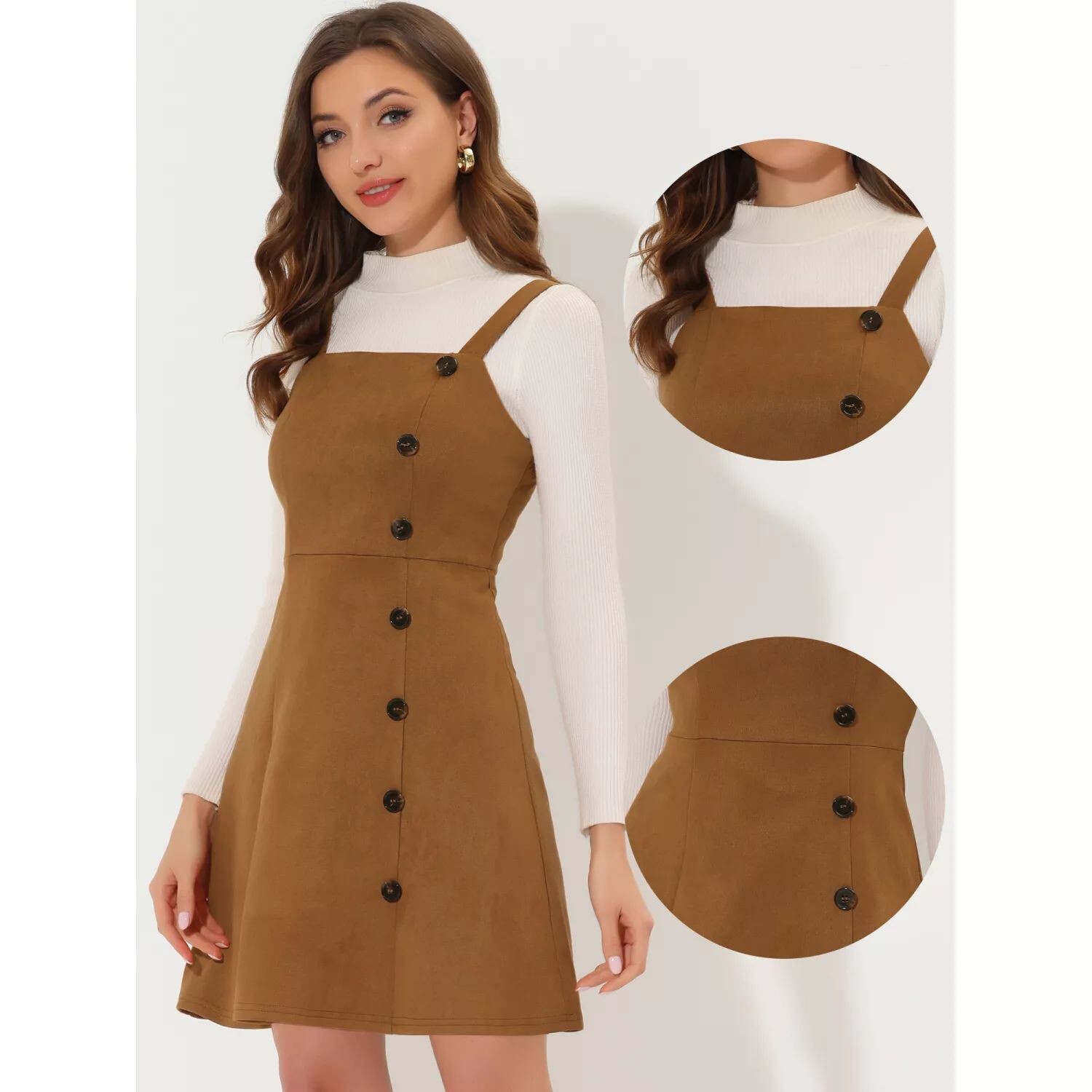 Женское мини-платье трапециевидной формы из искусственной замши с декором на пуговицах ALLEGRA K, черный
Женское мини-платье трапециевидной формы из искусственной замши с декором на пуговицах ALLEGRA K, черный