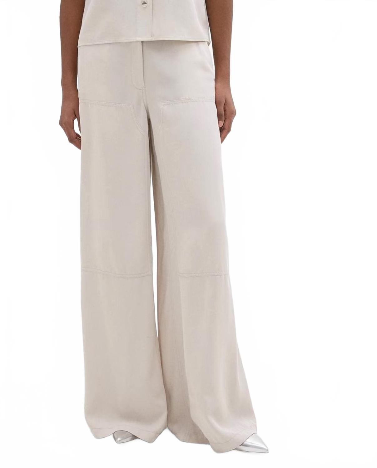 Грузовые брюки с широкими штанинами в бежевом цвете Theory 
Грузовые брюки с широкими штанинами в бежевом цвете Theory