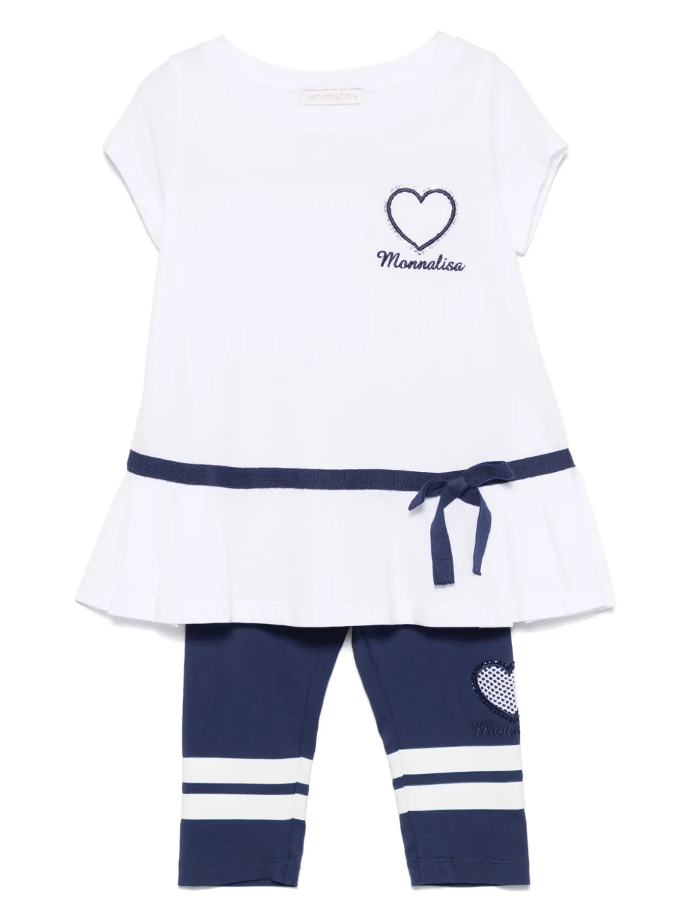 Комплект из топа и легинсов с вышитым логотипом Monnalisa, синий
Комплект из топа и легинсов с вышитым логотипом Monnalisa, синий