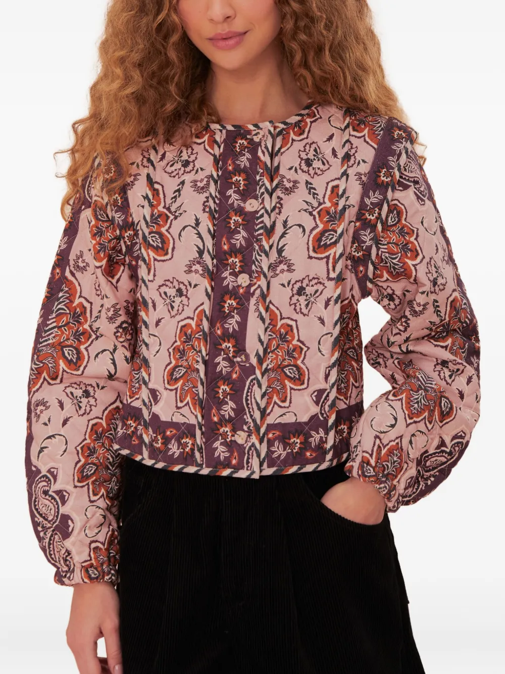 Стеганая куртка с цветочным узором Glam Tapestry FARM Rio, розовый
Стеганая куртка с цветочным узором Glam Tapestry FARM Rio, розовый