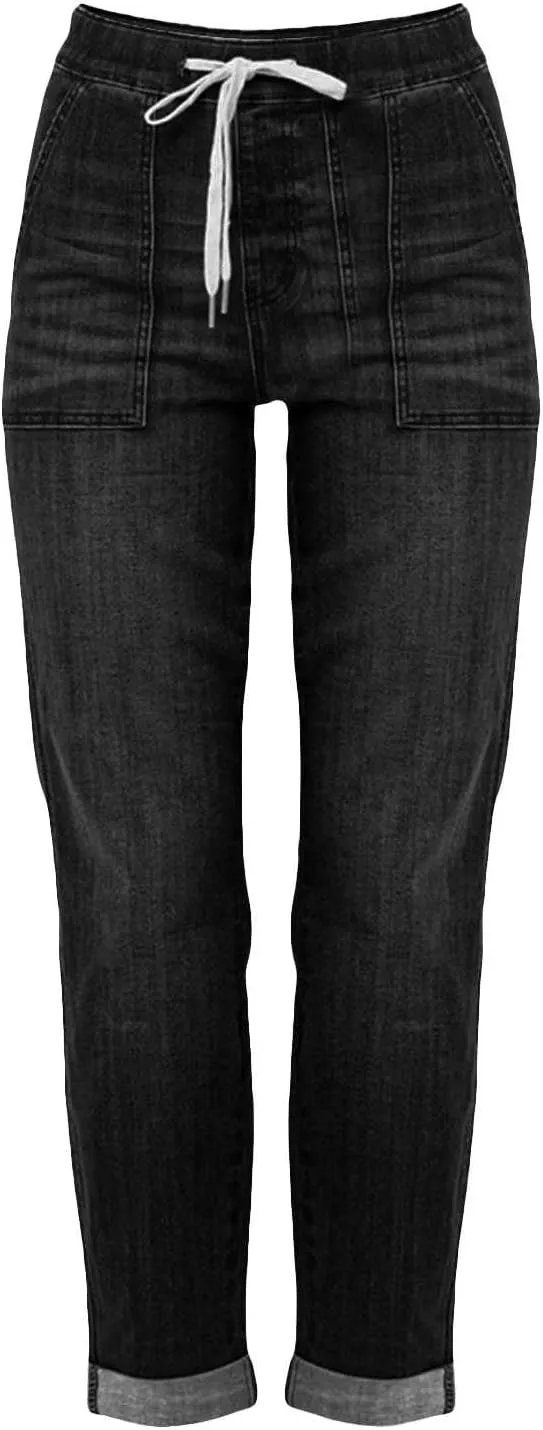 Женские джинсы с эластичным поясом и шнурком LCMTWX
Женские джинсы с эластичным поясом и шнурком LCMTWX