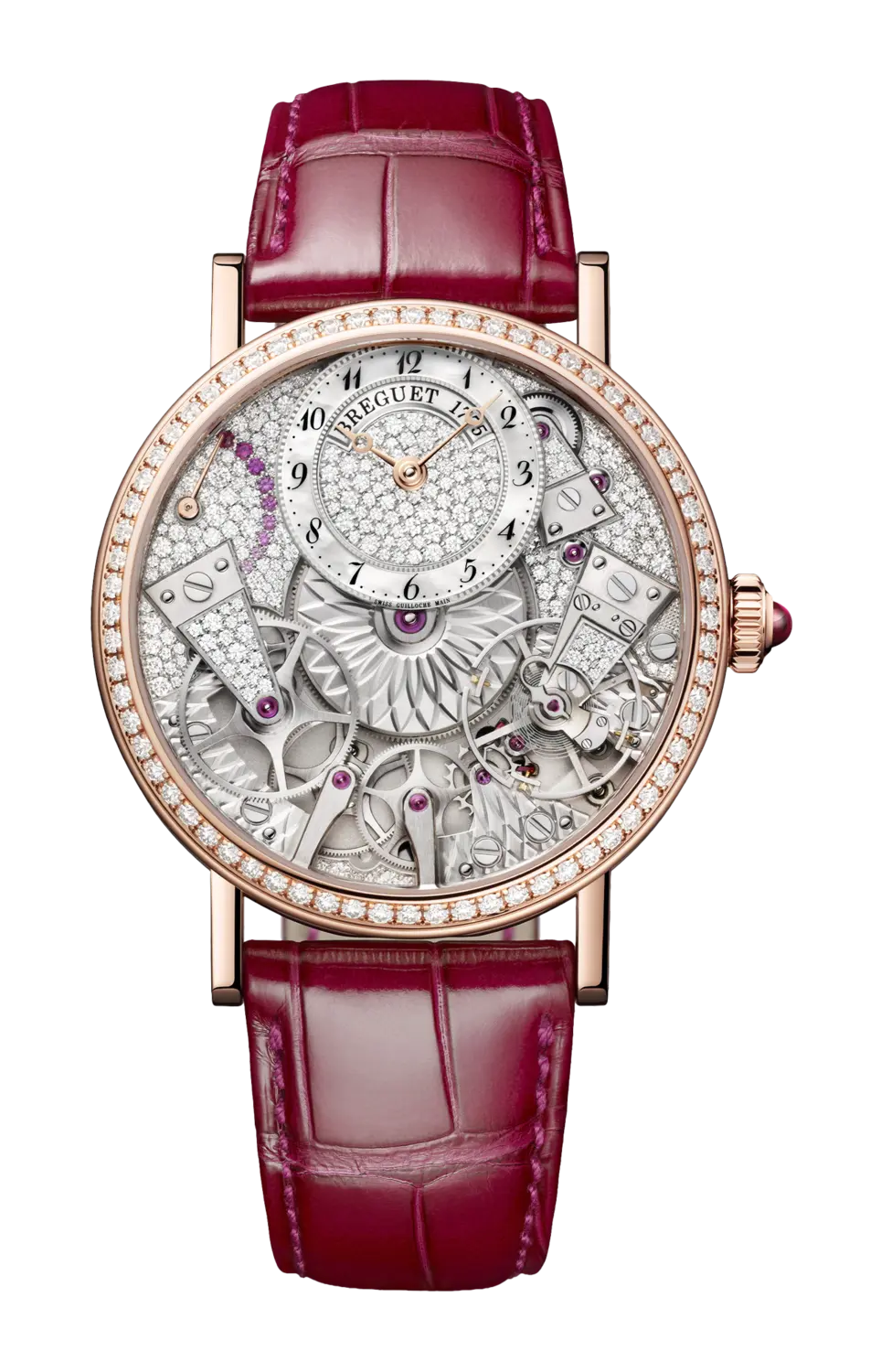 Часы Breguet Tradition с розовым золотом и бриллиантами 37 мм
Часы Breguet Tradition с розовым золотом и бриллиантами 37 мм