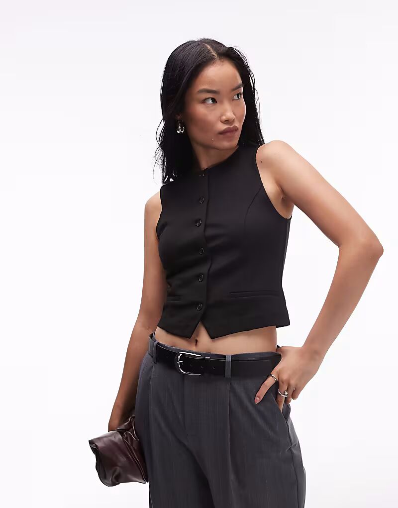 Жилет Mango с пуговицами спереди, черный
Жилет Mango с пуговицами спереди, черный