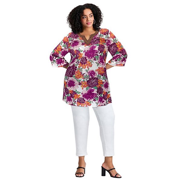 Туника с бисерной отделкой для женщин plus size Avenue, Berry Bloom
Туника с бисерной отделкой для женщин plus size Avenue, Berry Bloom