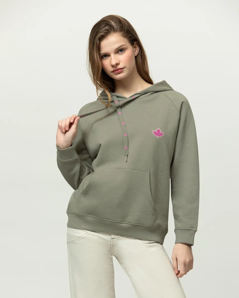 Женская толстовка с капюшоном и карманом-кенгуру спереди Noon, зеленый
Женская толстовка с капюшоном и карманом-кенгуру спереди Noon, зеленый