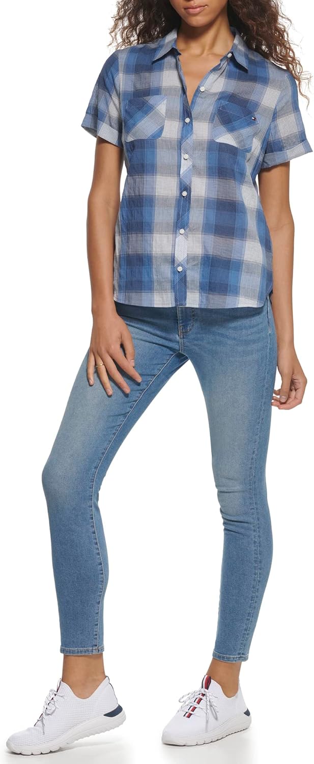 Рубашка Tommy Hilfiger для мальчиков и женщин Tommy Hilfiger для похода, True Blue Multi
Рубашка Tommy Hilfiger для мальчиков и женщин Tommy Hilfiger для похода, True Blue Multi