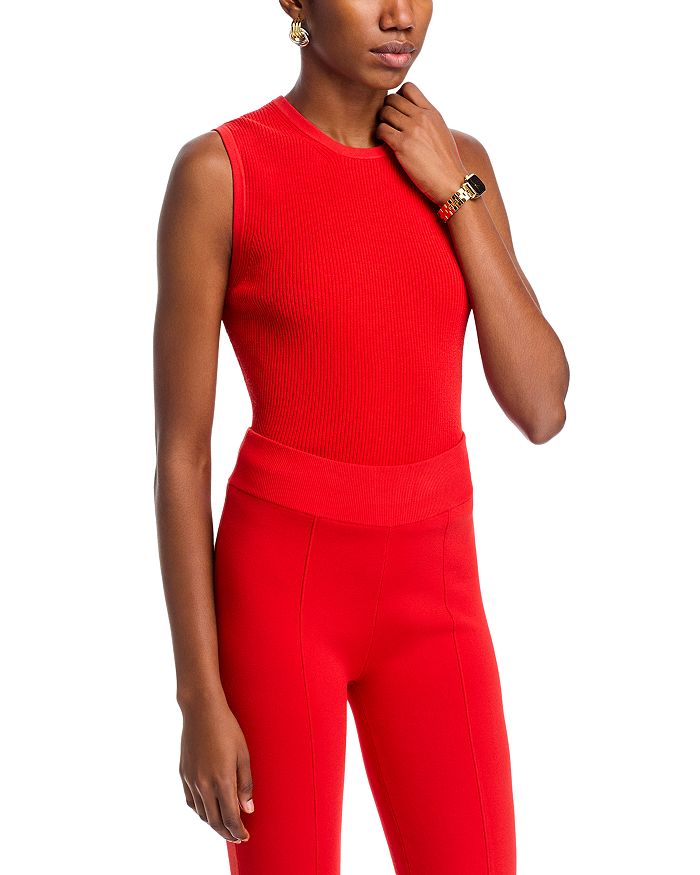 Ребристый топ Veronica Beard, красный
Ребристый топ Veronica Beard, красный