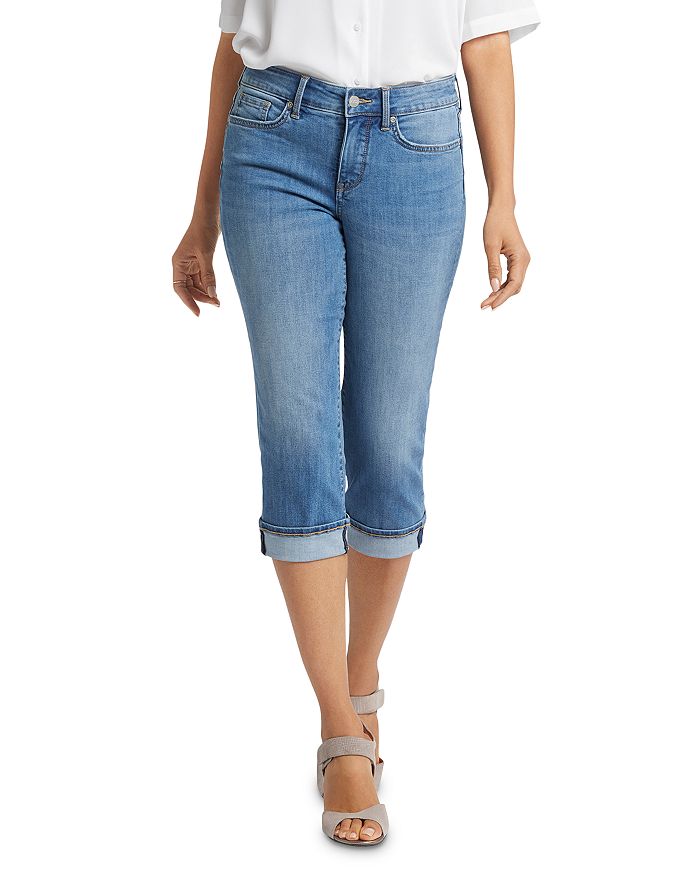 Укороченные джинсы Marilyn с высокой талией и манжетами NYDJ, синий
Укороченные джинсы Marilyn с высокой талией и манжетами NYDJ, синий