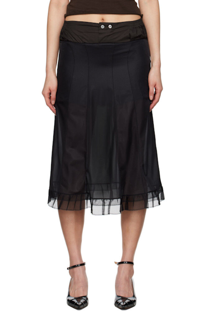 Юбка миди «Анонимность подкладки» в черно-коричневом цвете Maison Margiela
Юбка миди «Анонимность подкладки» в черно-коричневом цвете Maison Margiela