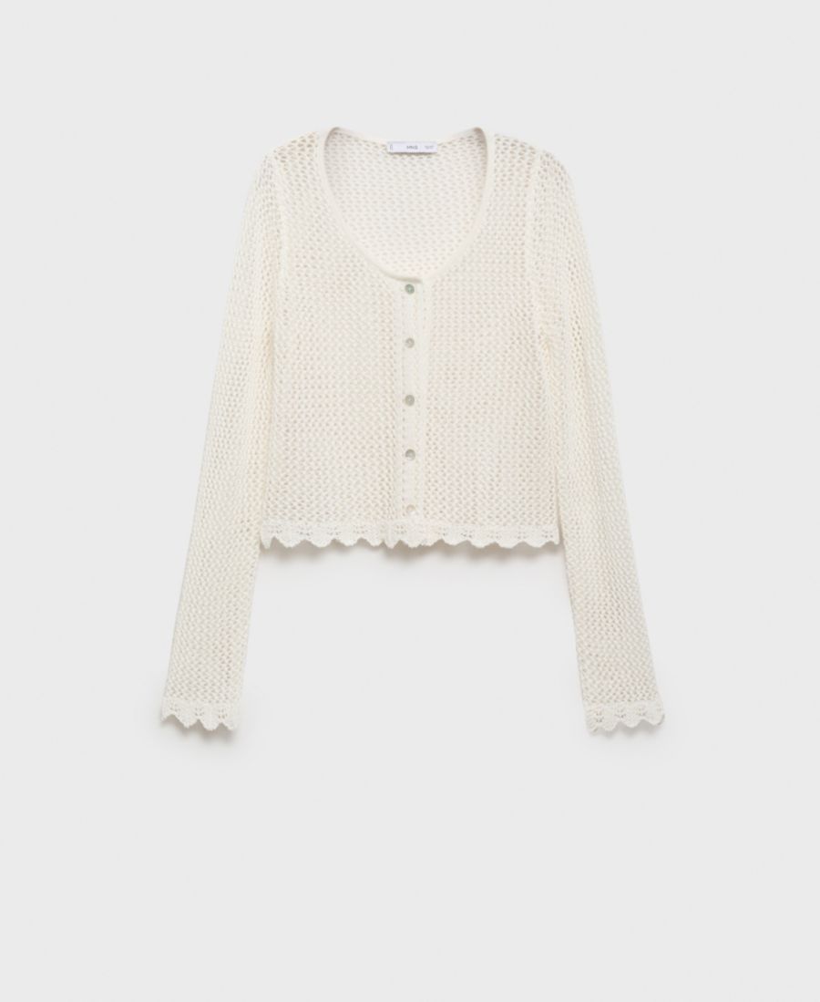 Женский вязаный кардиган на пуговицах MANGO, Off White
Женский вязаный кардиган на пуговицах MANGO, Off White