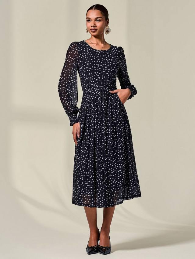 Платье миди в горошек из сетки Jolie Moi, Black
Платье миди в горошек из сетки Jolie Moi, Black