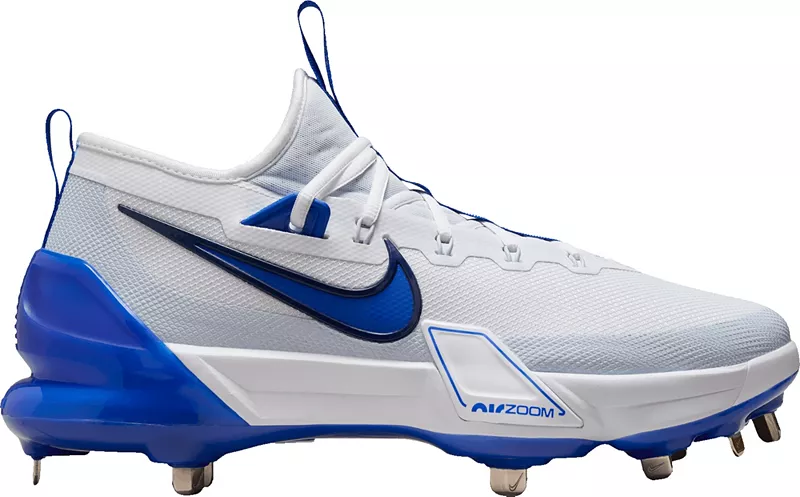 Мужские металлические бейсбольные бутсы Nike Force Zoom Trout 9 Elite, цвет White/Royal/Midnight Navy
Мужские металлические бейсбольные бутсы Nike Force Zoom Trout 9 Elite, цвет White/Royal/Midnight Navy