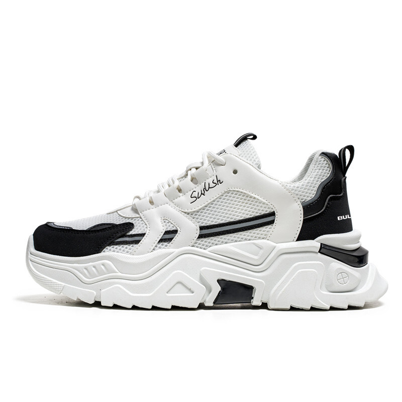 Кроссовки мужские толстые низкие Gong Niu Ju Ren, белый/черный
Кроссовки мужские толстые низкие Gong Niu Ju Ren, белый/черный