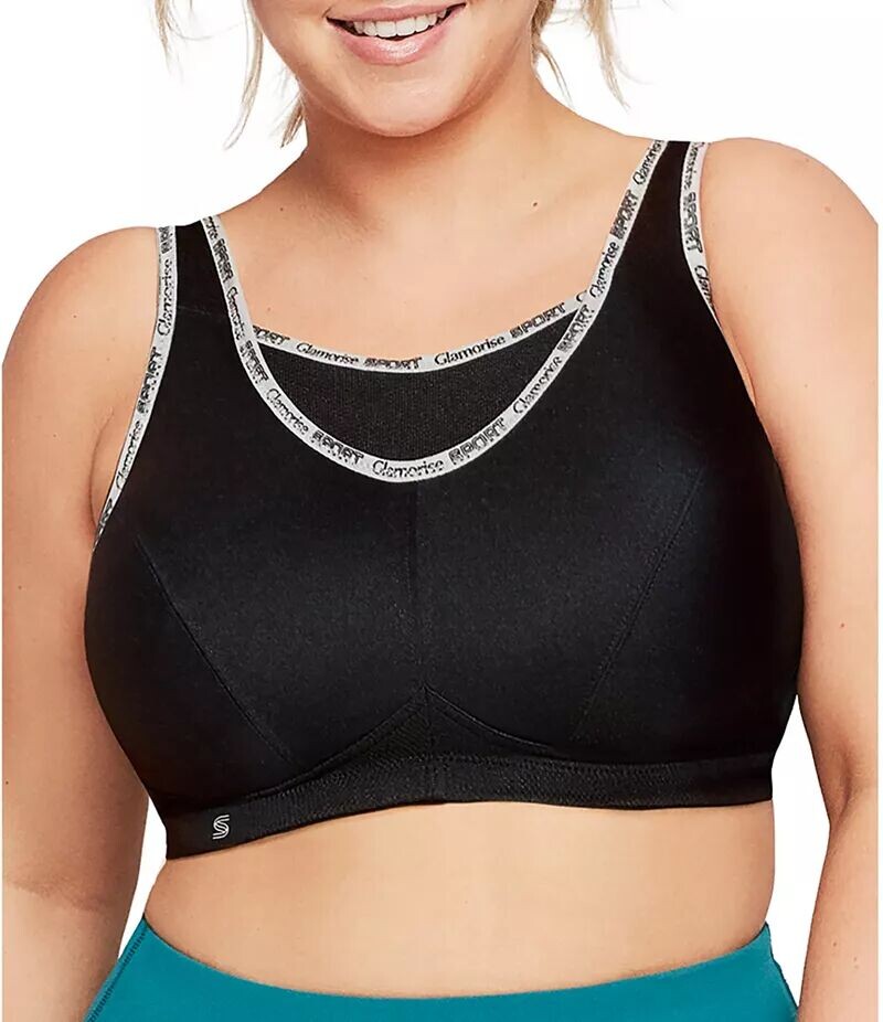Женский спортивный бюстгальтер Glamorise без прыжков на бретельках средней поддержки, черный
Женский спортивный бюстгальтер Glamorise без прыжков на бретельках средней поддержки, черный