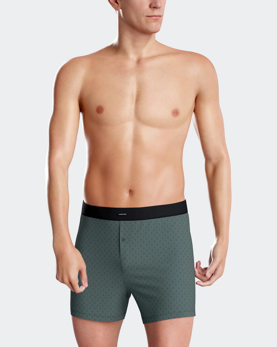 Мужские трикотажные боксеры на пуговицах темно-зеленого цвета Impetus, темно-зеленый
Мужские трикотажные боксеры на пуговицах темно-зеленого цвета Impetus, темно-зеленый