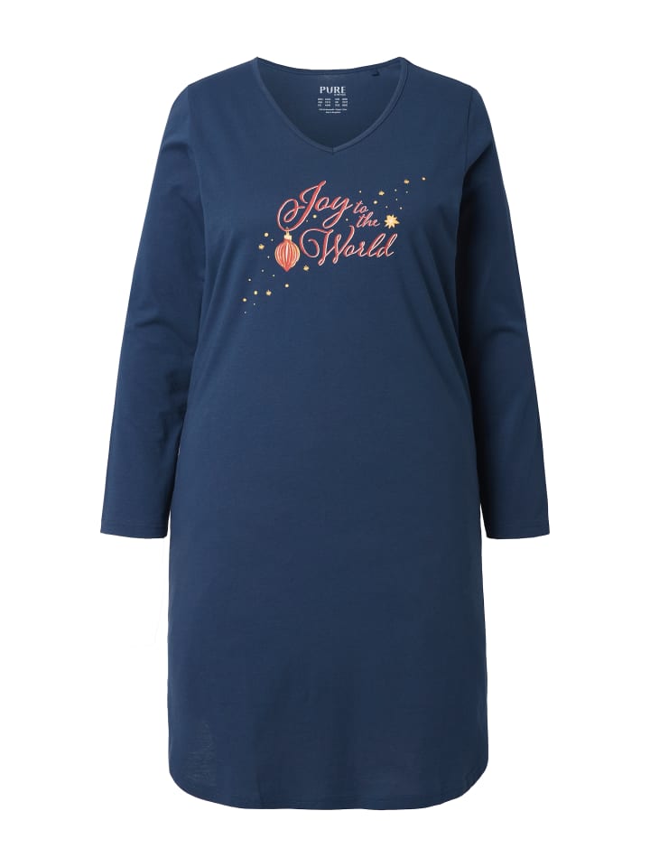 Ночная рубашка темно-синего цвета Ulla Popken
Ночная рубашка темно-синего цвета Ulla Popken