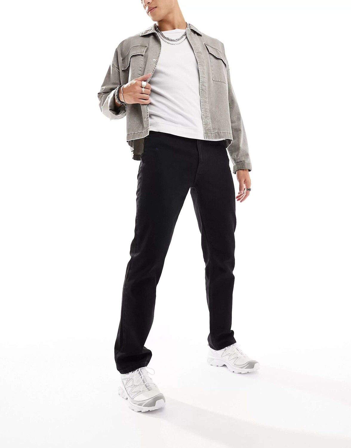 Черные прямые джинсы ASOS
Черные прямые джинсы ASOS