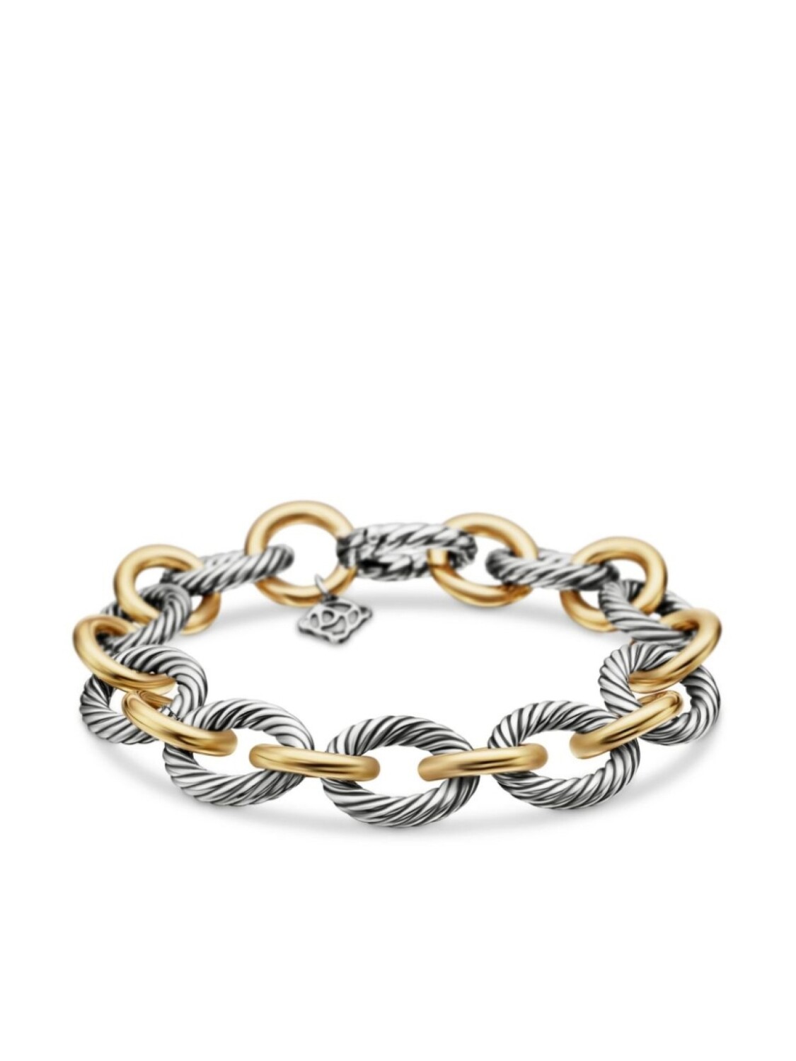 Браслет-цепочка из овального звена из желтого золота 18 карат и стерлингового серебра David Yurman, серебряный
Браслет-цепочка из овального звена из желтого золота 18 карат и стерлингового серебра David Yurman, серебряный