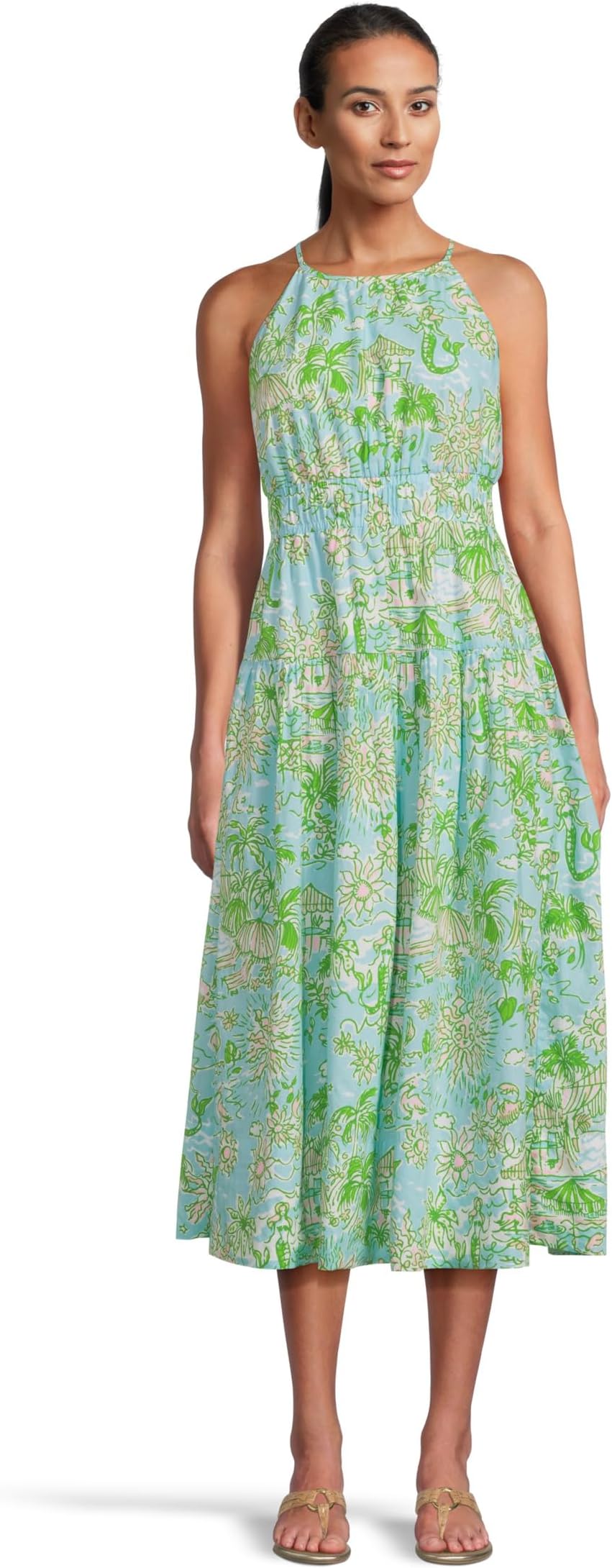 Платье Lilly Pulitzer Talullah Maxi Dress, цвет Fresh Water Blue Sunbathers Bliss 
Платье Lilly Pulitzer Talullah Maxi Dress, цвет Fresh Water Blue Sunbathers Bliss