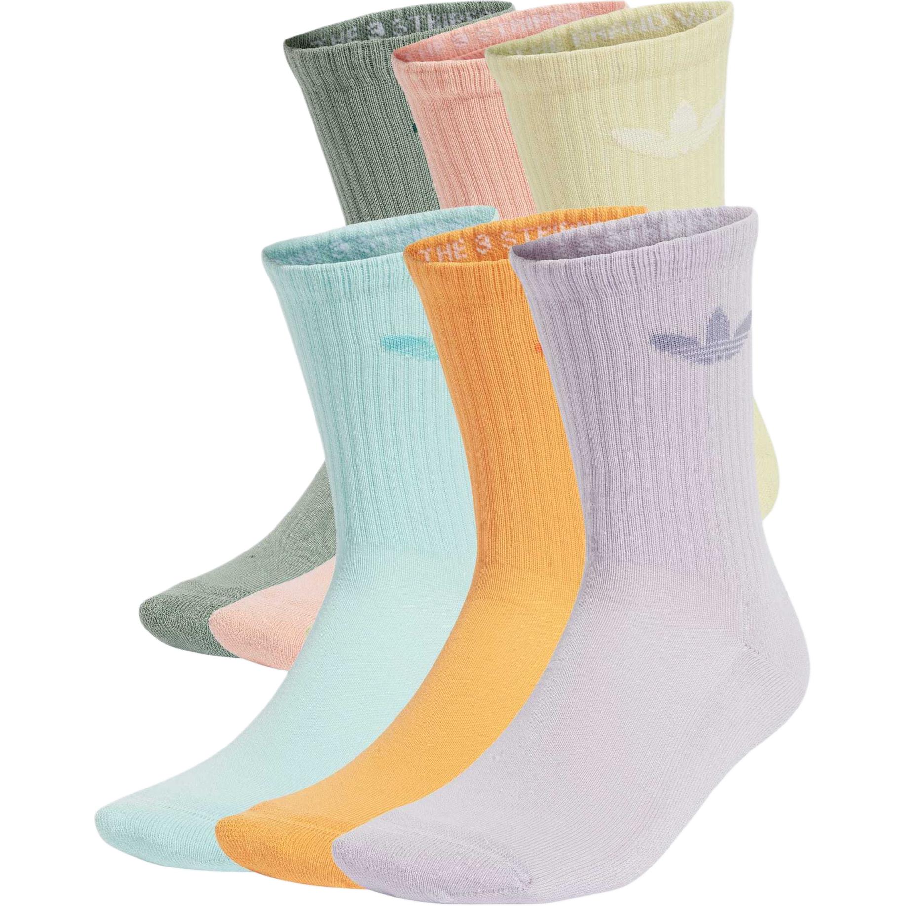 Трилистник стелька экипаж носки 6 пар Adidas Originals, серебристо-зеленый/розовый/желтый
Трилистник стелька экипаж носки 6 пар Adidas Originals, серебристо-зеленый/розовый/желтый