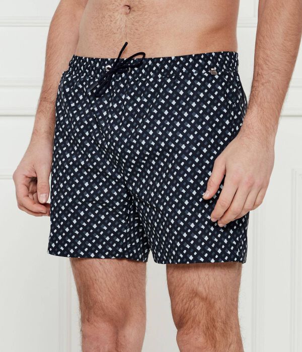 Шорты мужские Boss для плавания с принтом, синий 
Шорты мужские Boss для плавания с принтом, синий